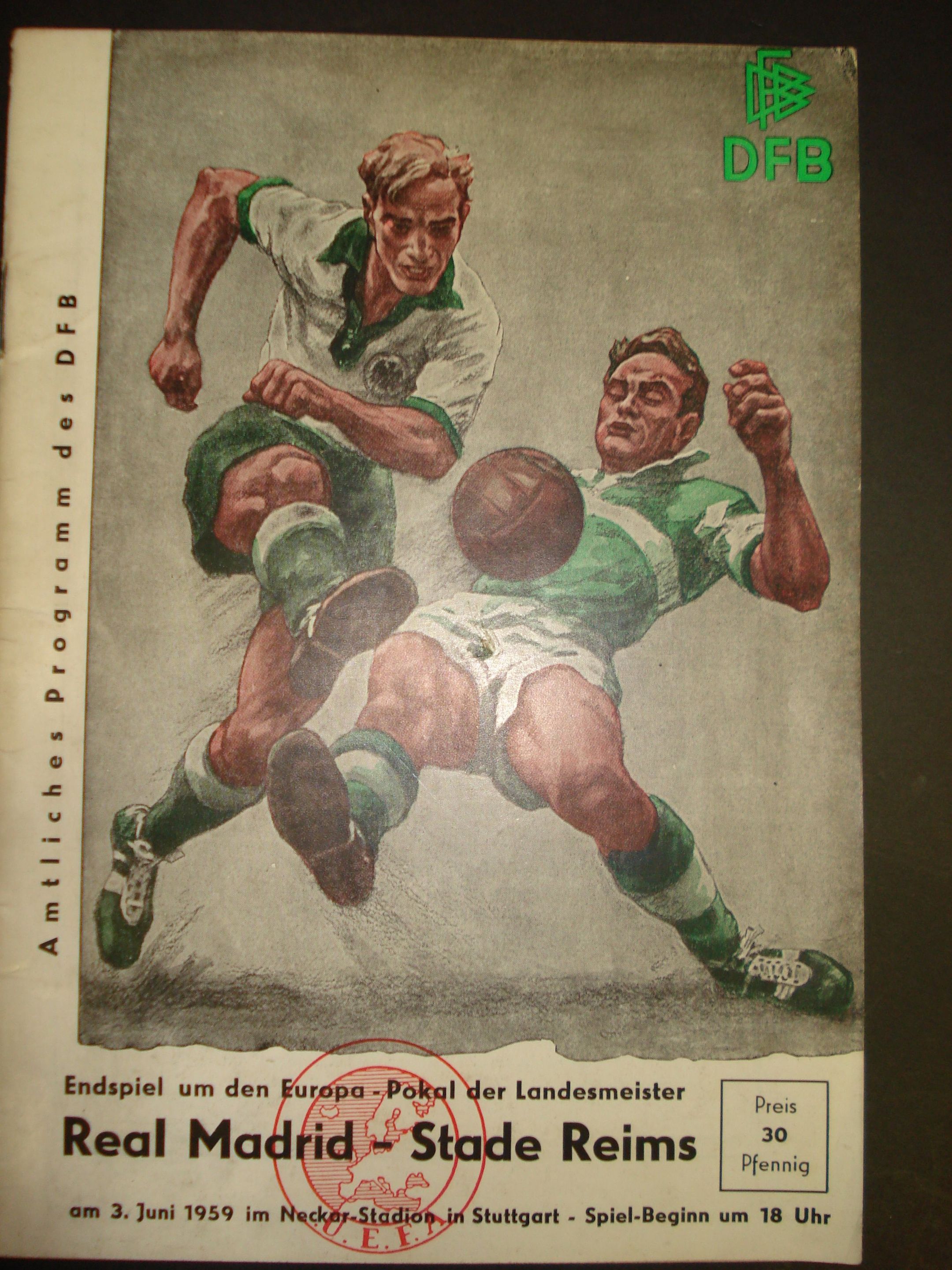 1959 European Cup Final programme auctions & price archive