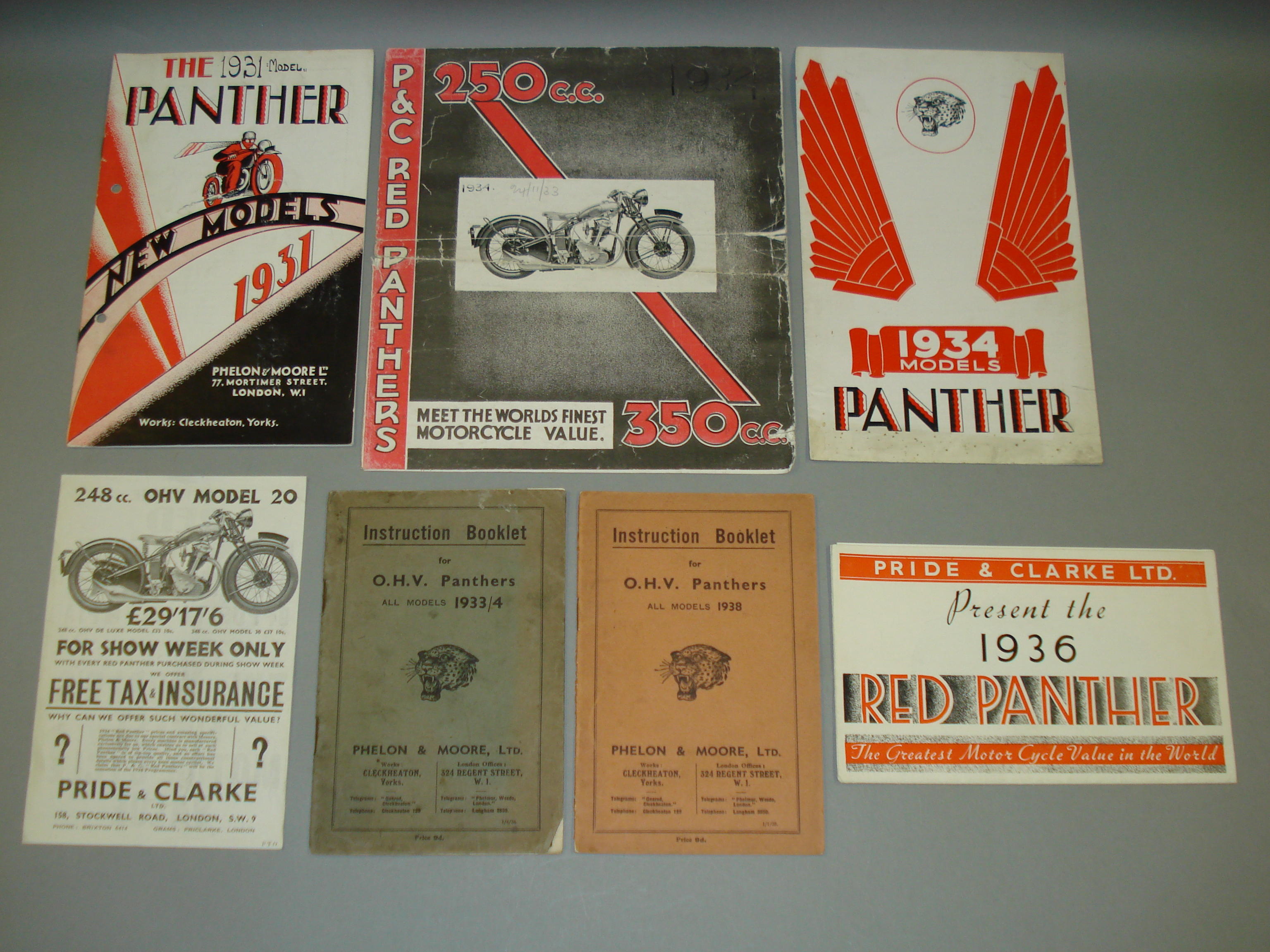 Bonhams Cars : Panther - a selection of brochures dating from the 1930s,