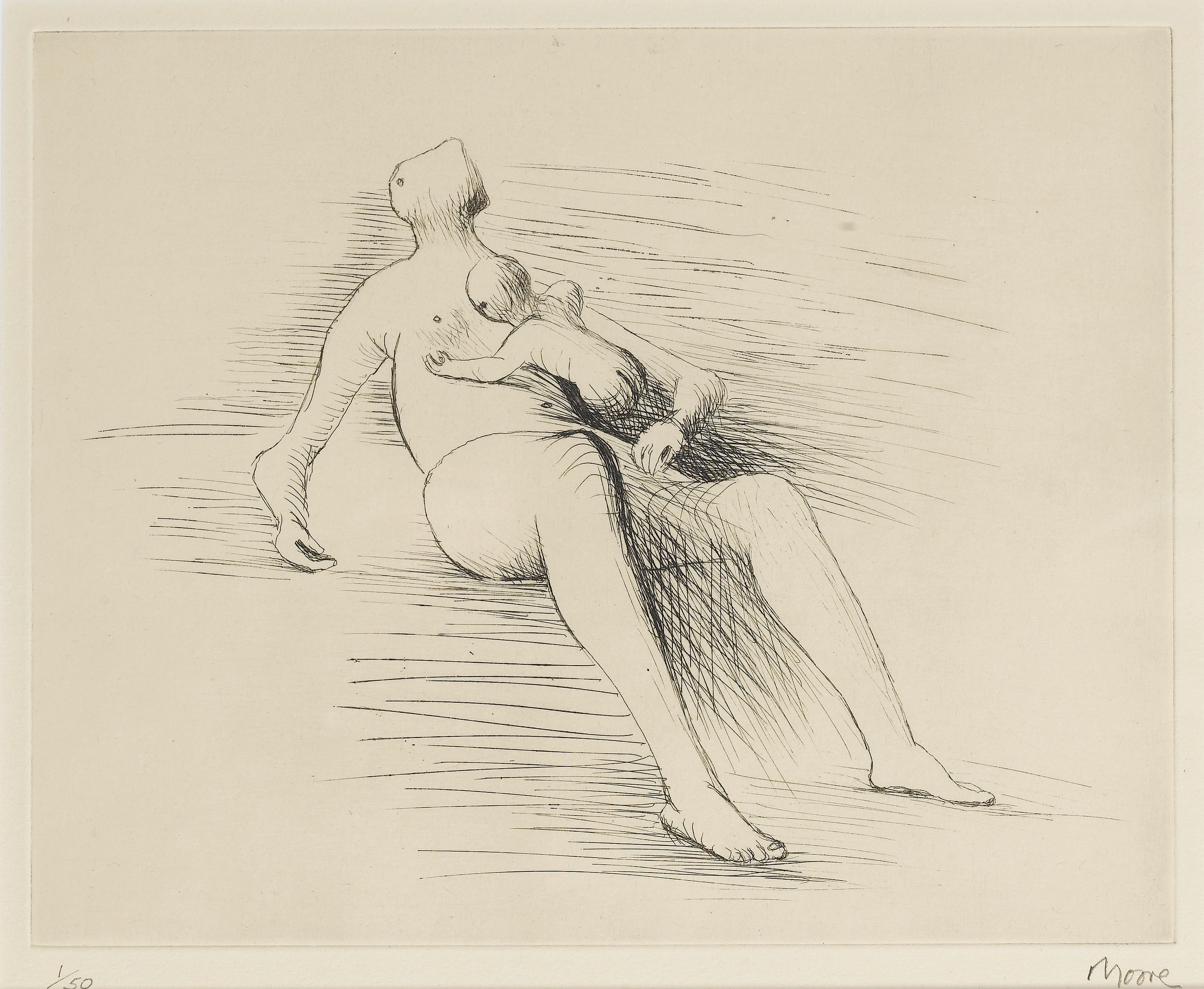 Reclining Mother and Child II