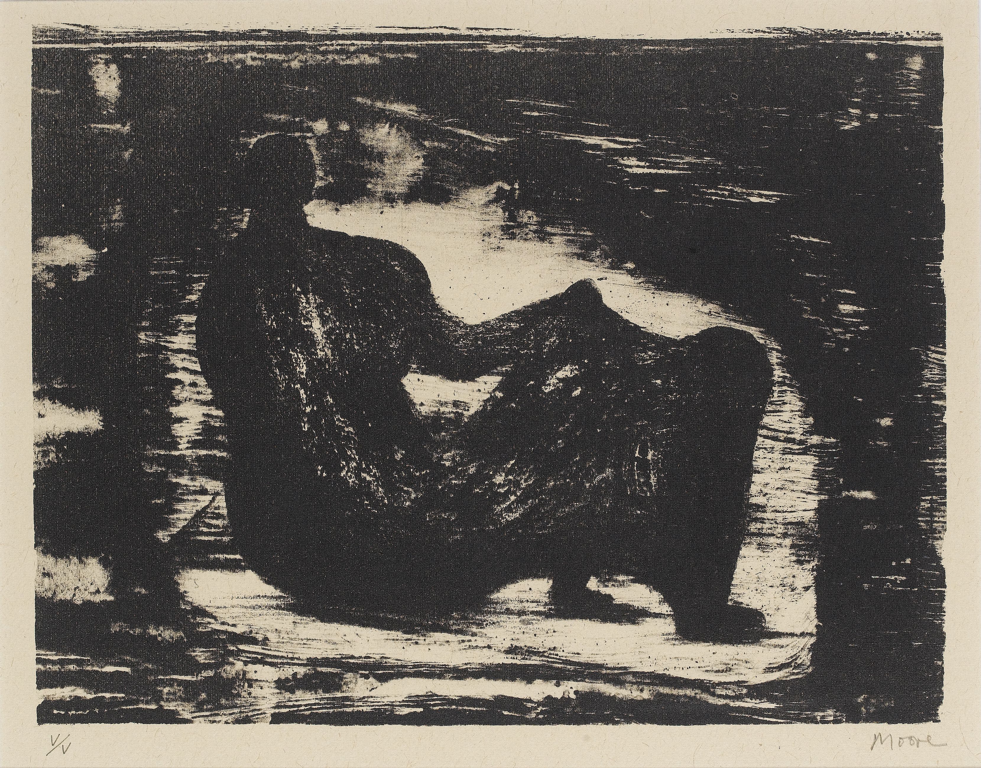 Black Reclining Figure I