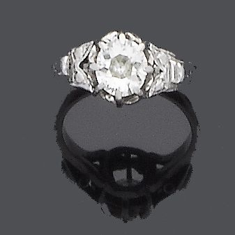 A diamond single-stone ring