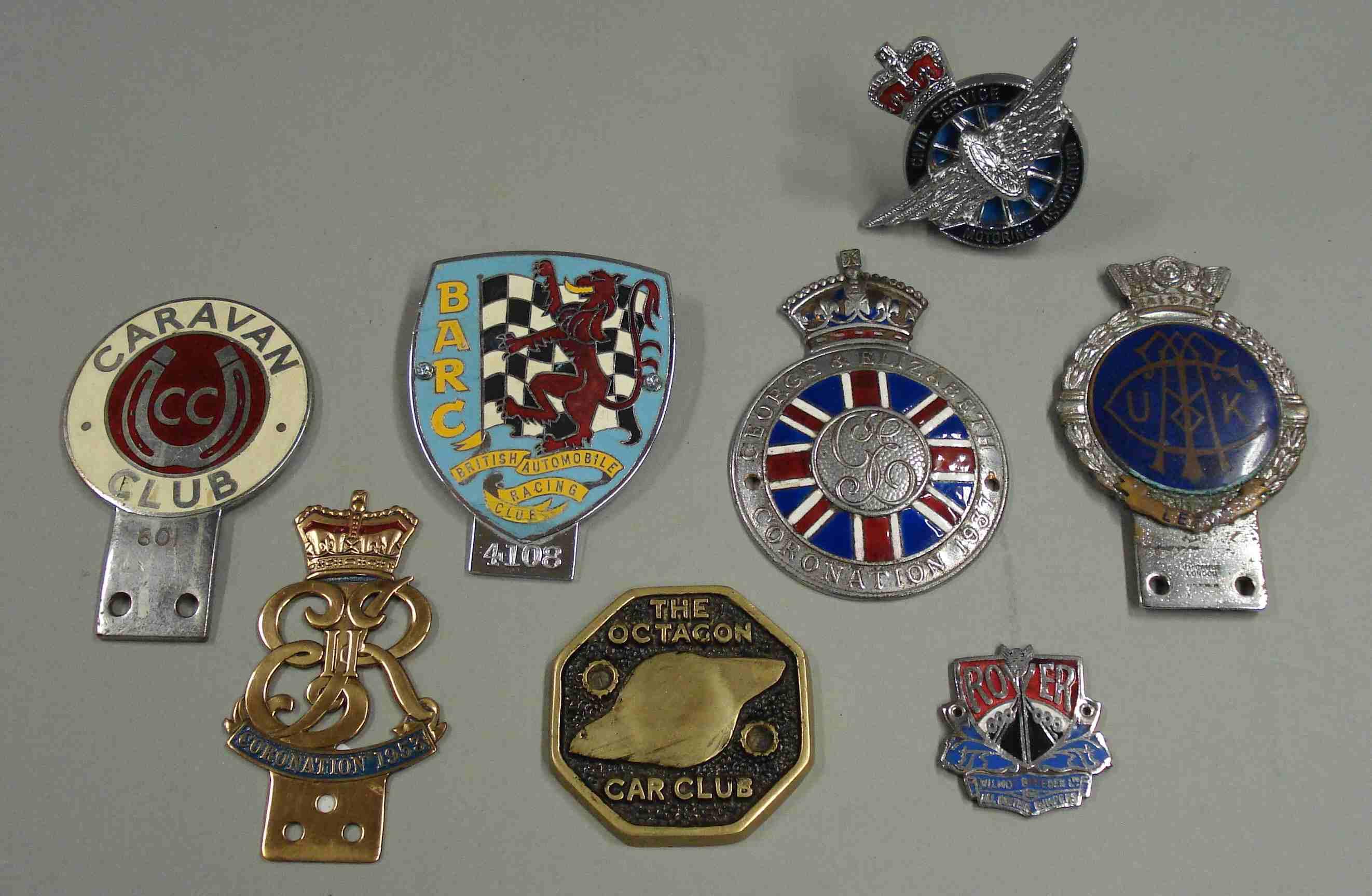 Bonhams Cars : A lot of motoring badges,