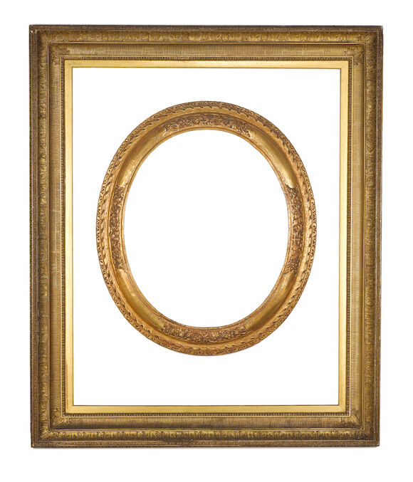 Bonhams : A large French 19th Century gilded composition Empire frame