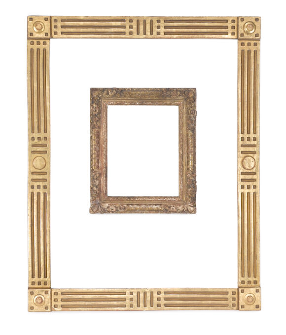 Bonhams : An unusual French 19th Century carved and gilded drawing frame