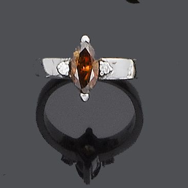 An diamond single-stone ring