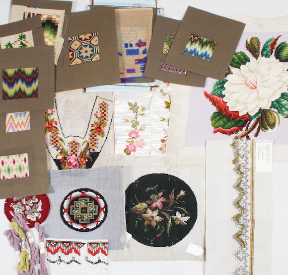 Bonhams : A collection of Berlin woolwork and beadwork items