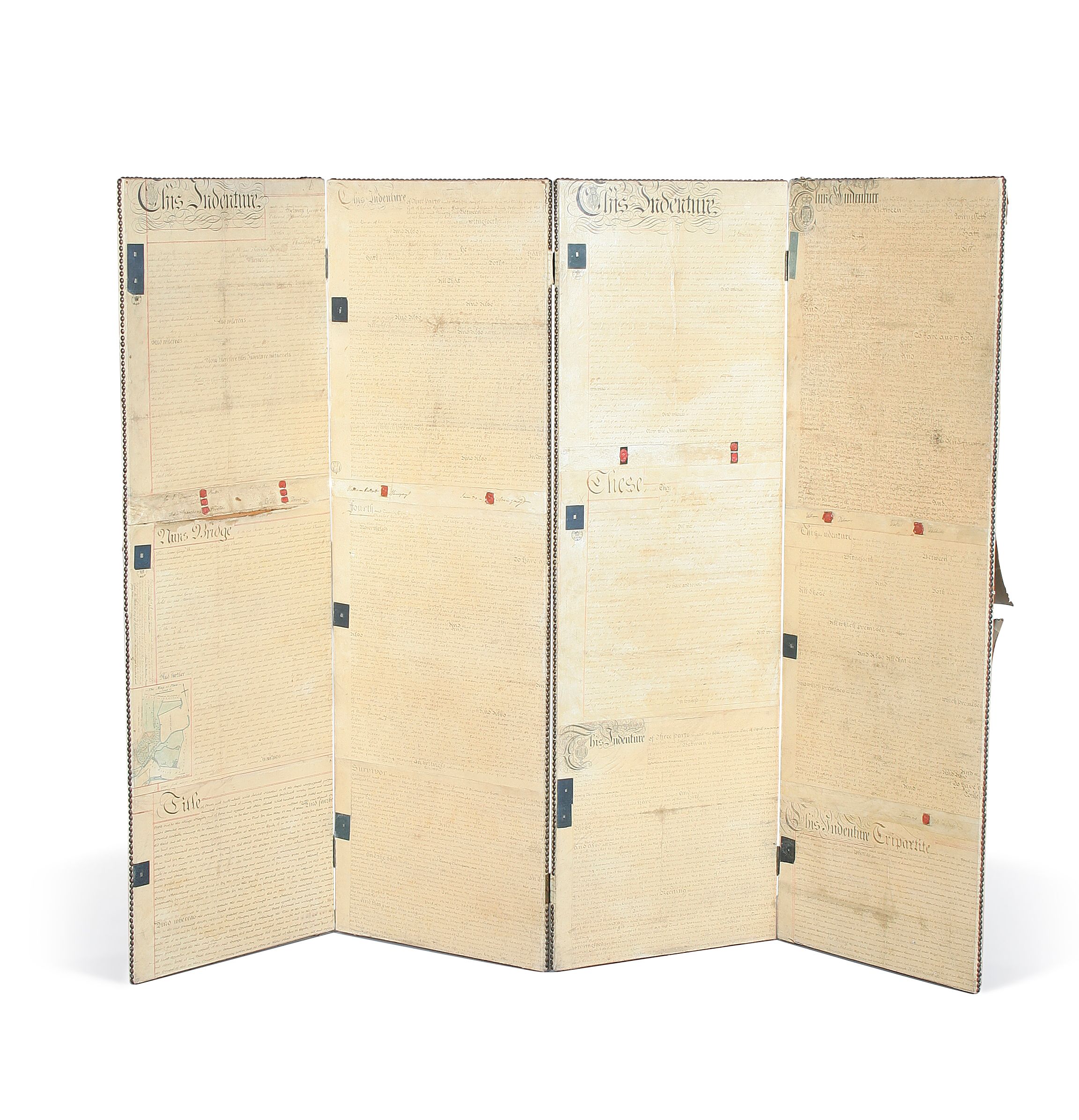 A four fold screen,