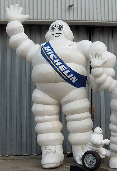 Bonhams Cars : An 18 foot high inflatable Mr Bibendum, 1999,