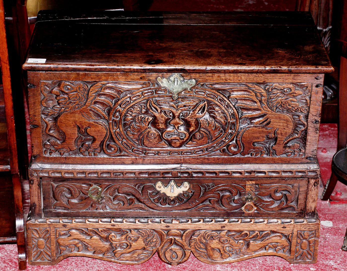 An oak coffer