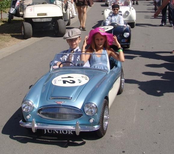 A fine and detailed scale Austin Healey 3000 Mk II child's car,