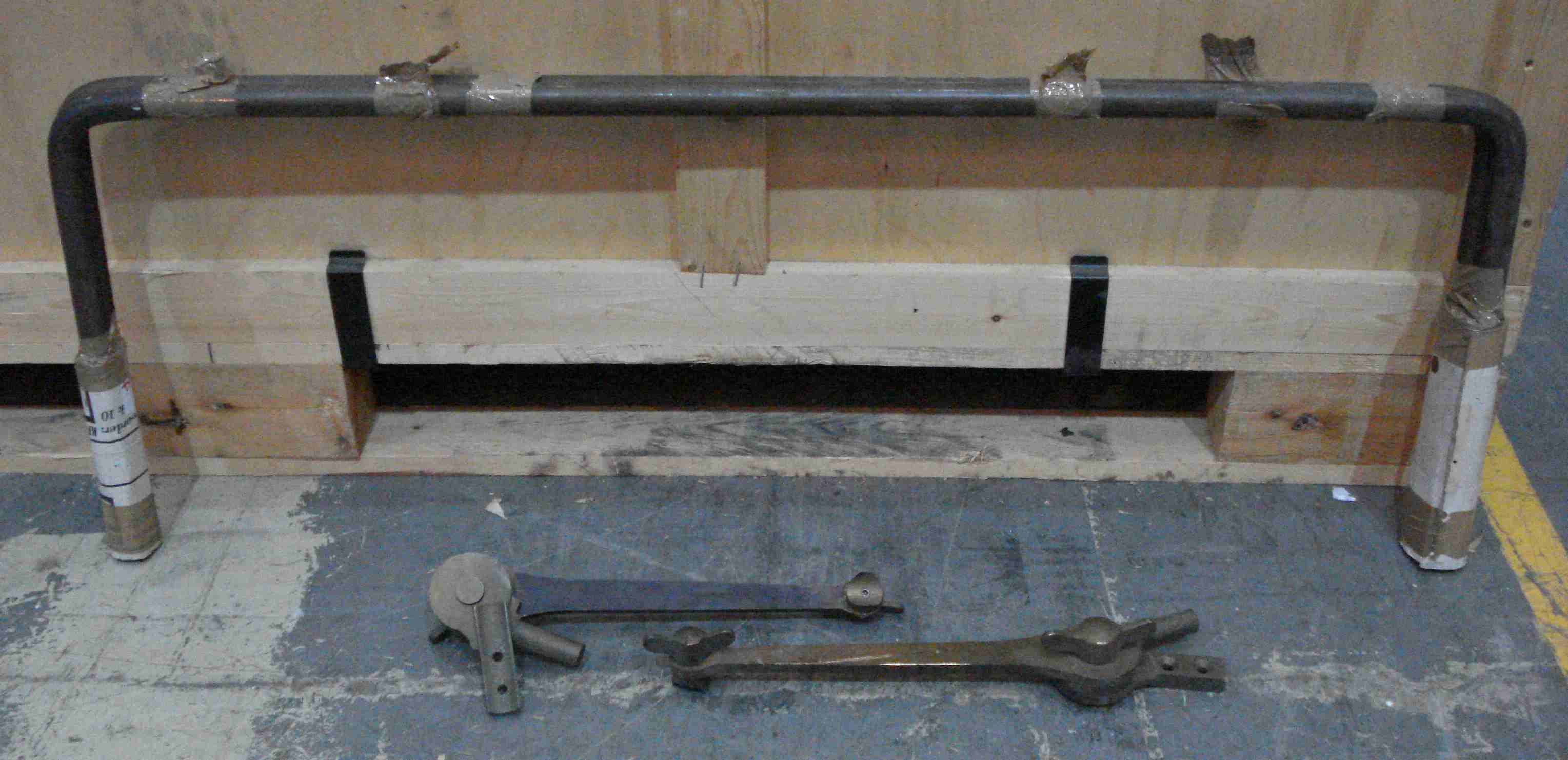 Two windscreen frames,