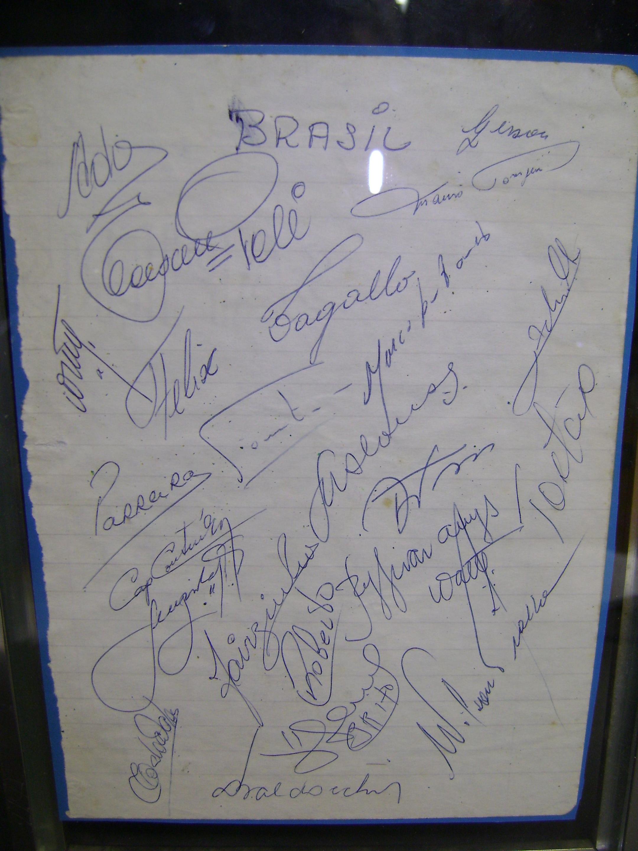 1970 World Cup Brazilian squad autographs - auctions & price archive