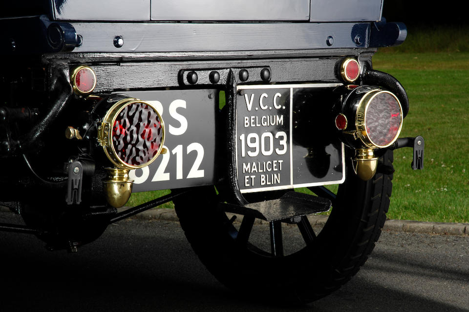 1903 Malicet et Blin 8hp Four-Seater Rear-Entrance Tonneau  Chassis no. 6 Engine no. 13379