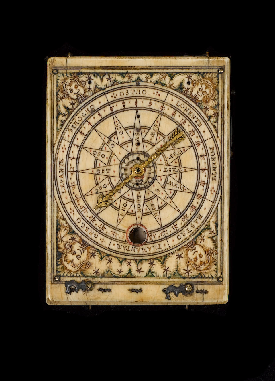 Bonhams : A good Lienhart Miller ivory diptych dial, Nuremberg, dated 1622,