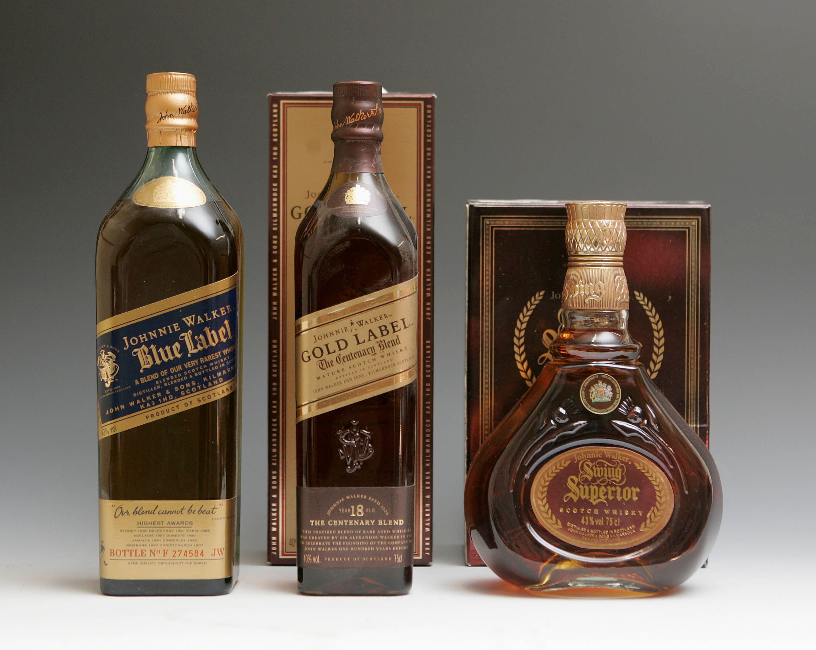 Johnnie Walker Blue Label Bottle number auctions & price archive