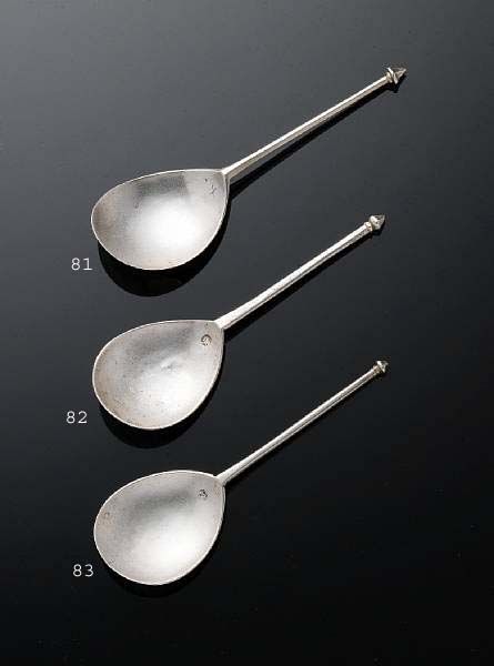 Object Point Spoon Bonhams : An unmarked 15th century silver diamond-point spoon,