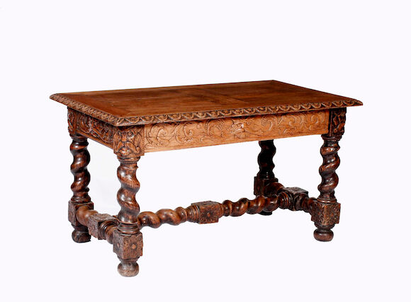 Bonhams : A late 19th century Flemish oak table,