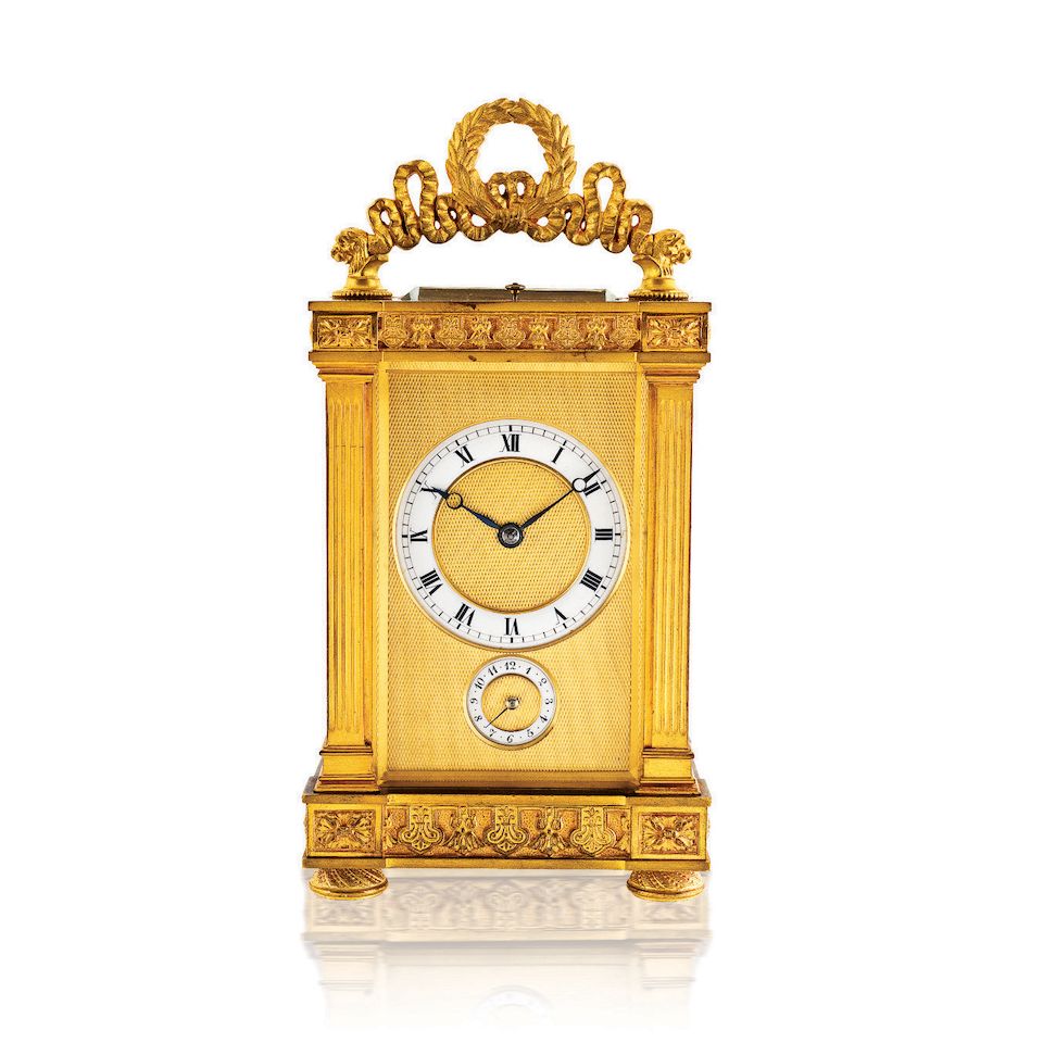 Bonhams Breguet. A very fine and rare travelling carriage clock with