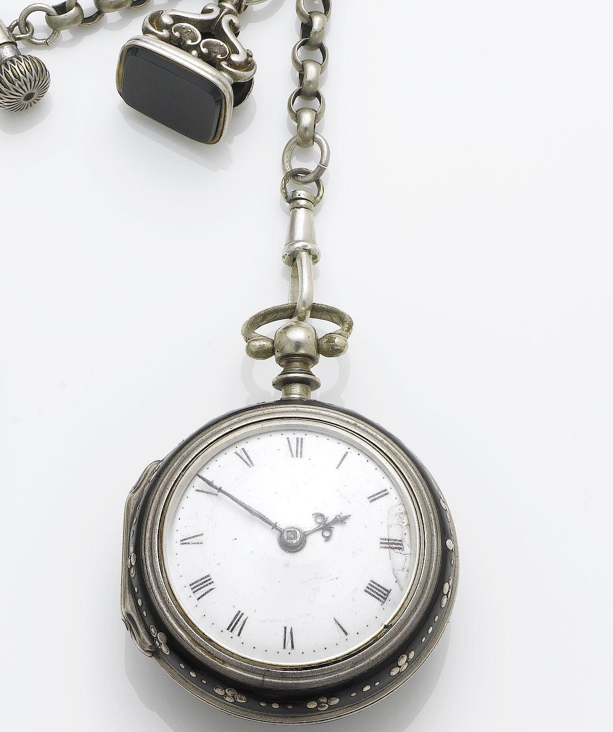 Bonhams : Les Freres Rey. An early 18th century silver pocket watch