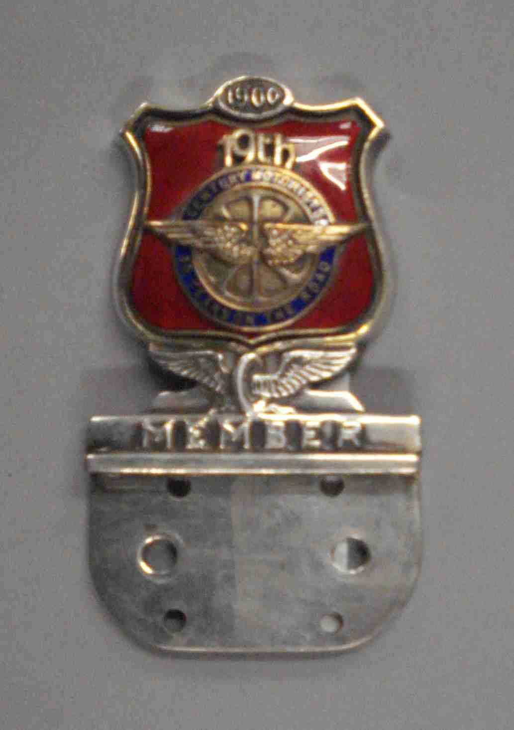 Bonhams Cars : A 19th Century Motorists member's enamel car badge,