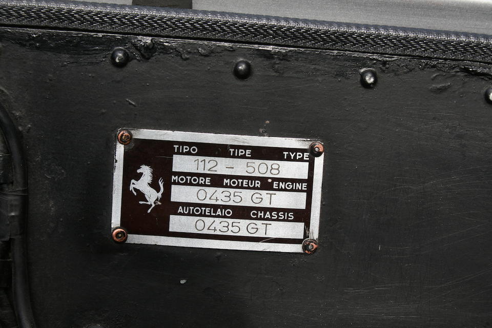1956 Ferrari 250GT Berlinetta Prototipo  Chassis no. 0435GT Engine no. 0435GT