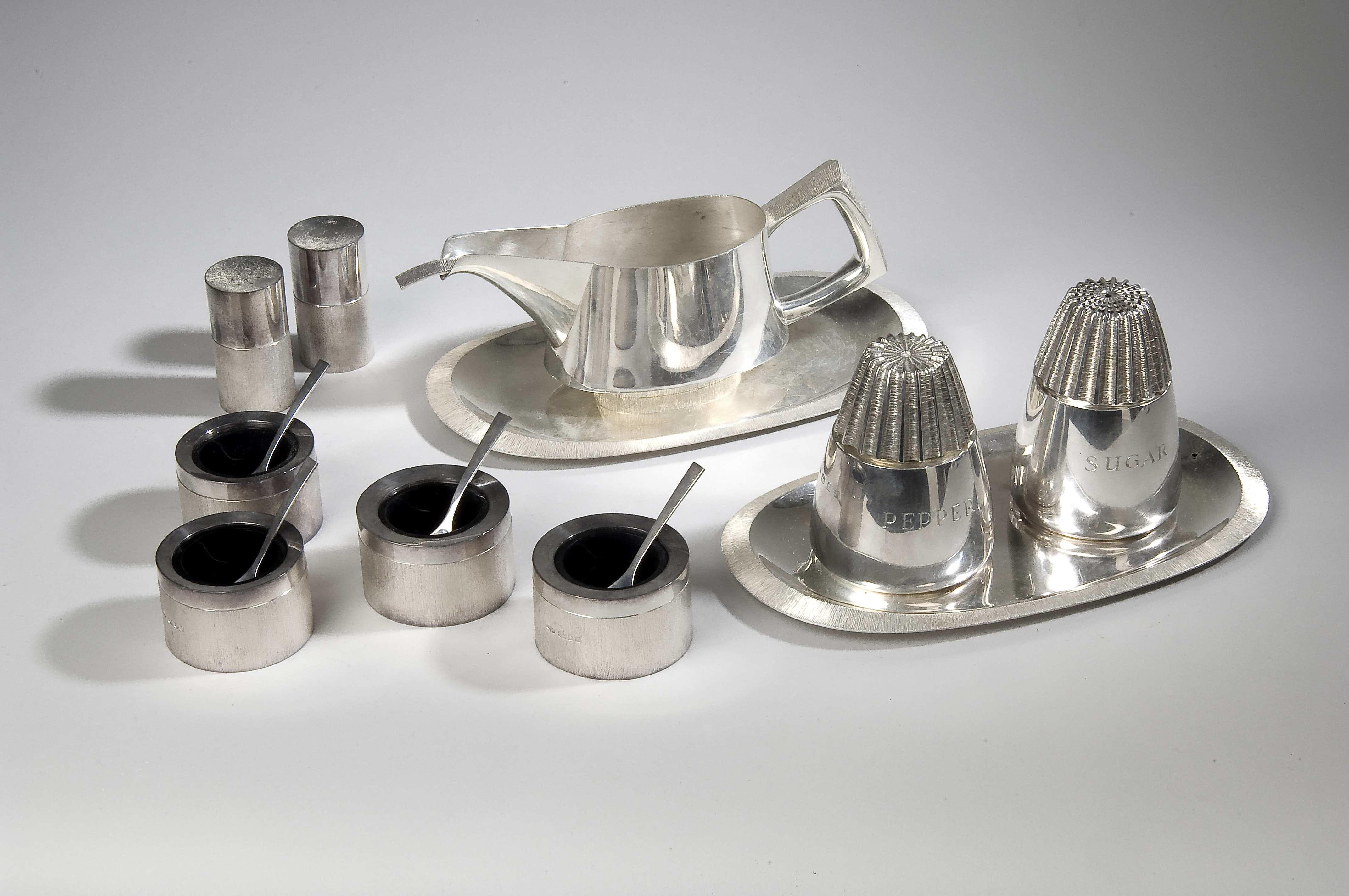 A collection of Christopher Lawrence silverwares