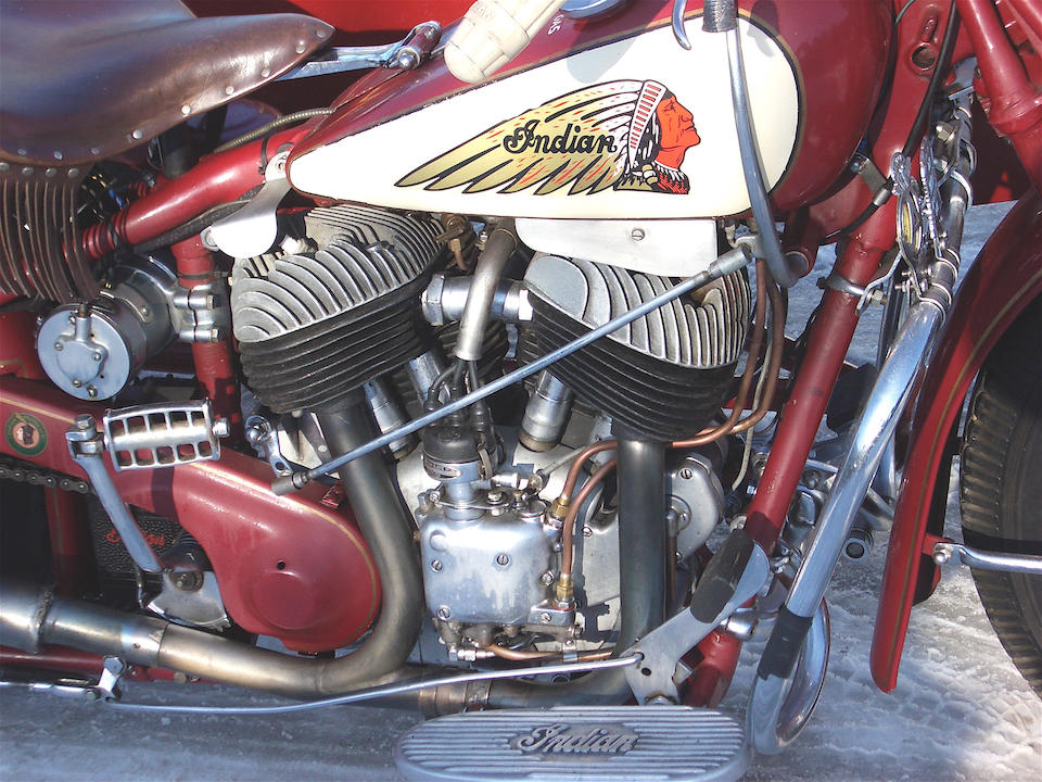 Bonhams : 1941 Indian Chief 1,200cc Model 344 Combination Frame no ...