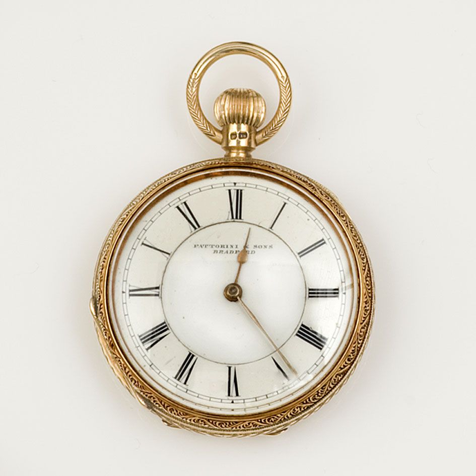 Bonhams Fattorini and Sons, Bradford: An 18ct gold open faced