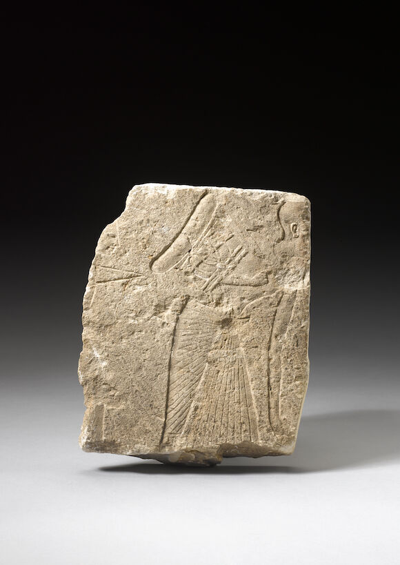 Bonhams : An Egyptian limestone relief fragment