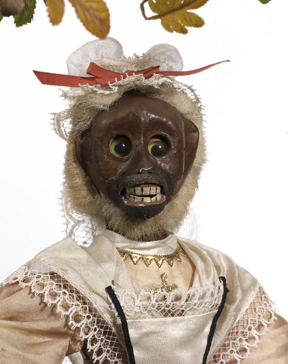 Bonhams An Ironing Monkey musical automaton, by