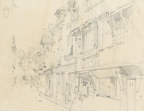 Bonhams : Léon Augustin Lhermitte (French, 1844-1925) Vue d'une rue