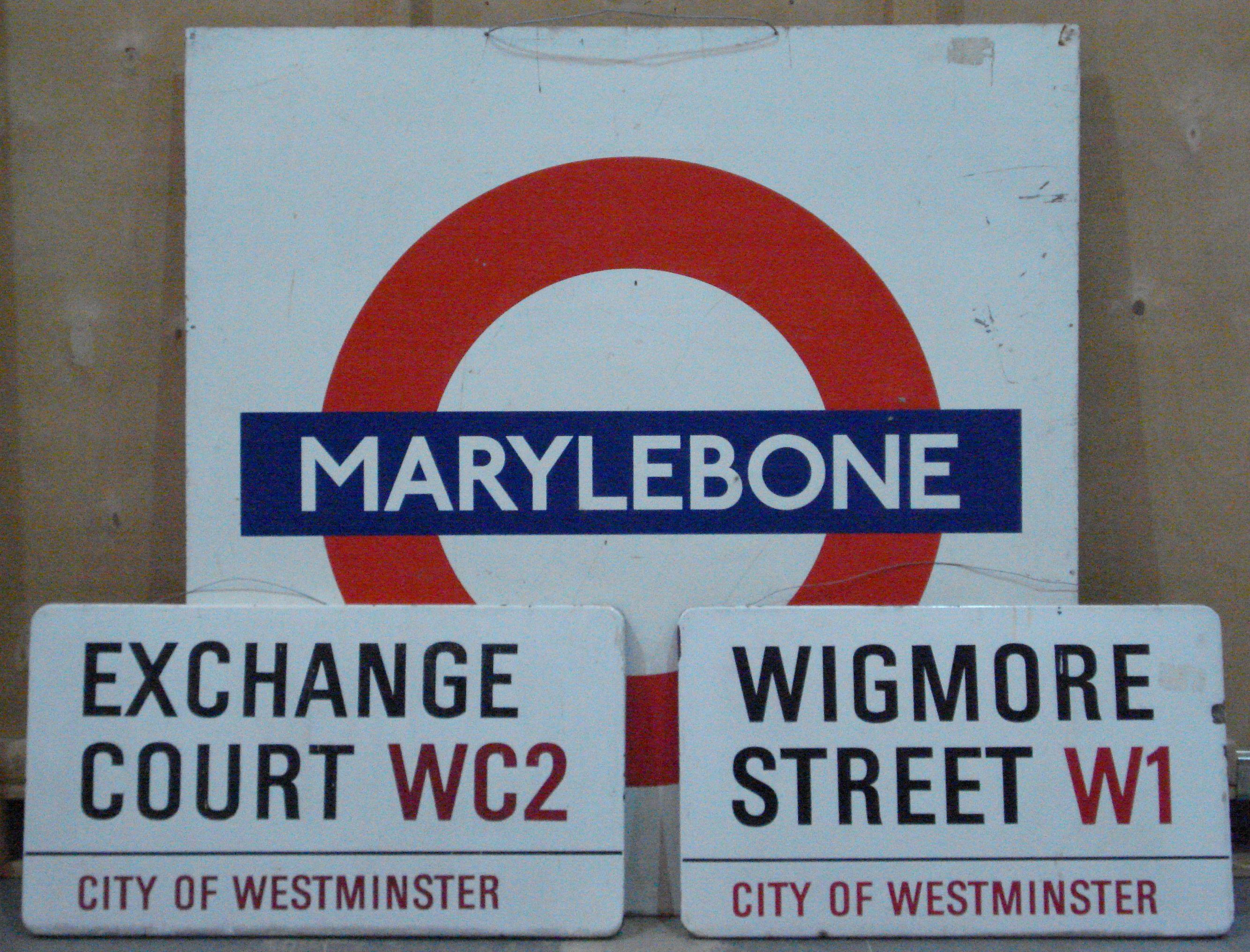 Bonhams Cars : Two London City of Westminster enamel street signs and a ...