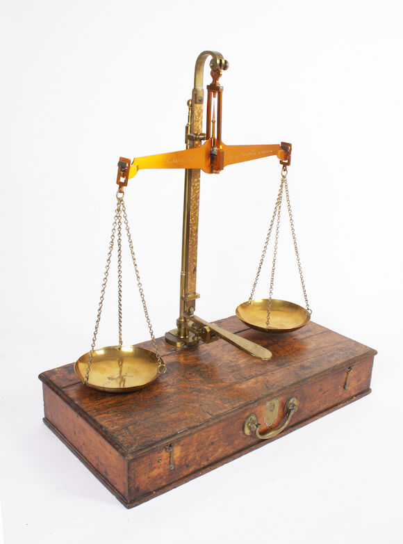 Bonhams : A large set of late 19th century lacquered brass 'Customs ...