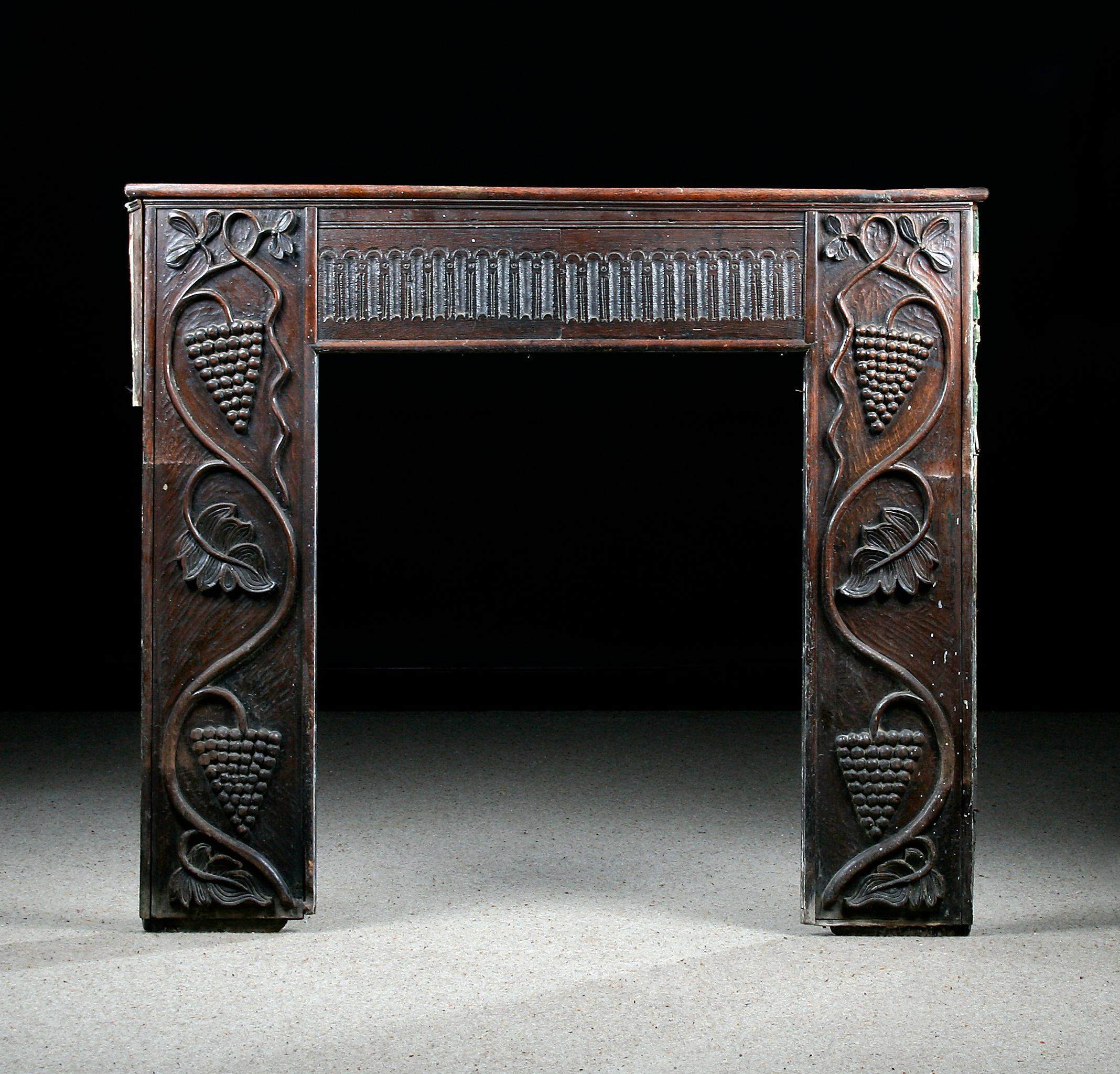 An oak fire surround