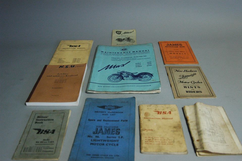 Bonhams A quantity of motorcycle literature,