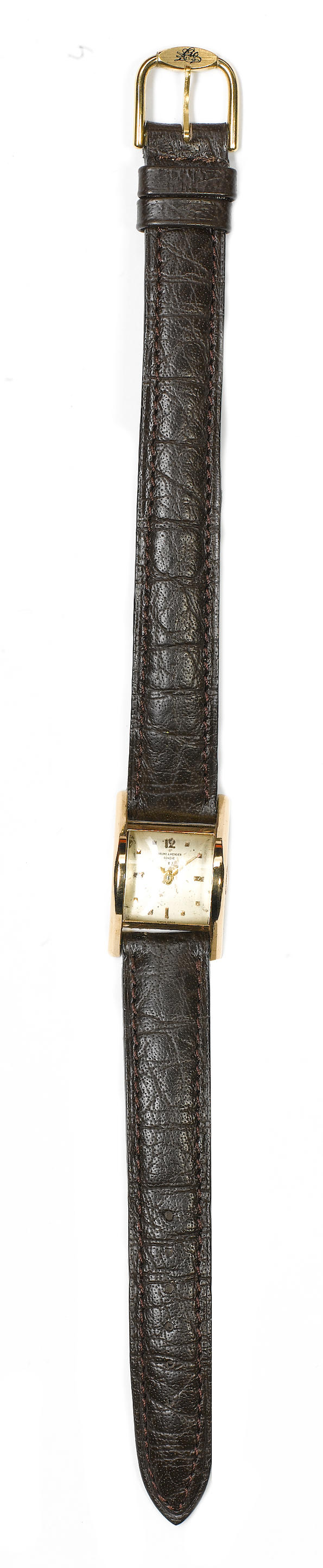 Bonhams Cars : Baume & Mercier. A rare 18ct gold driver's wristwatch 1940's