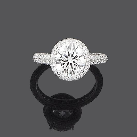 A diamond single-stone diamond ring