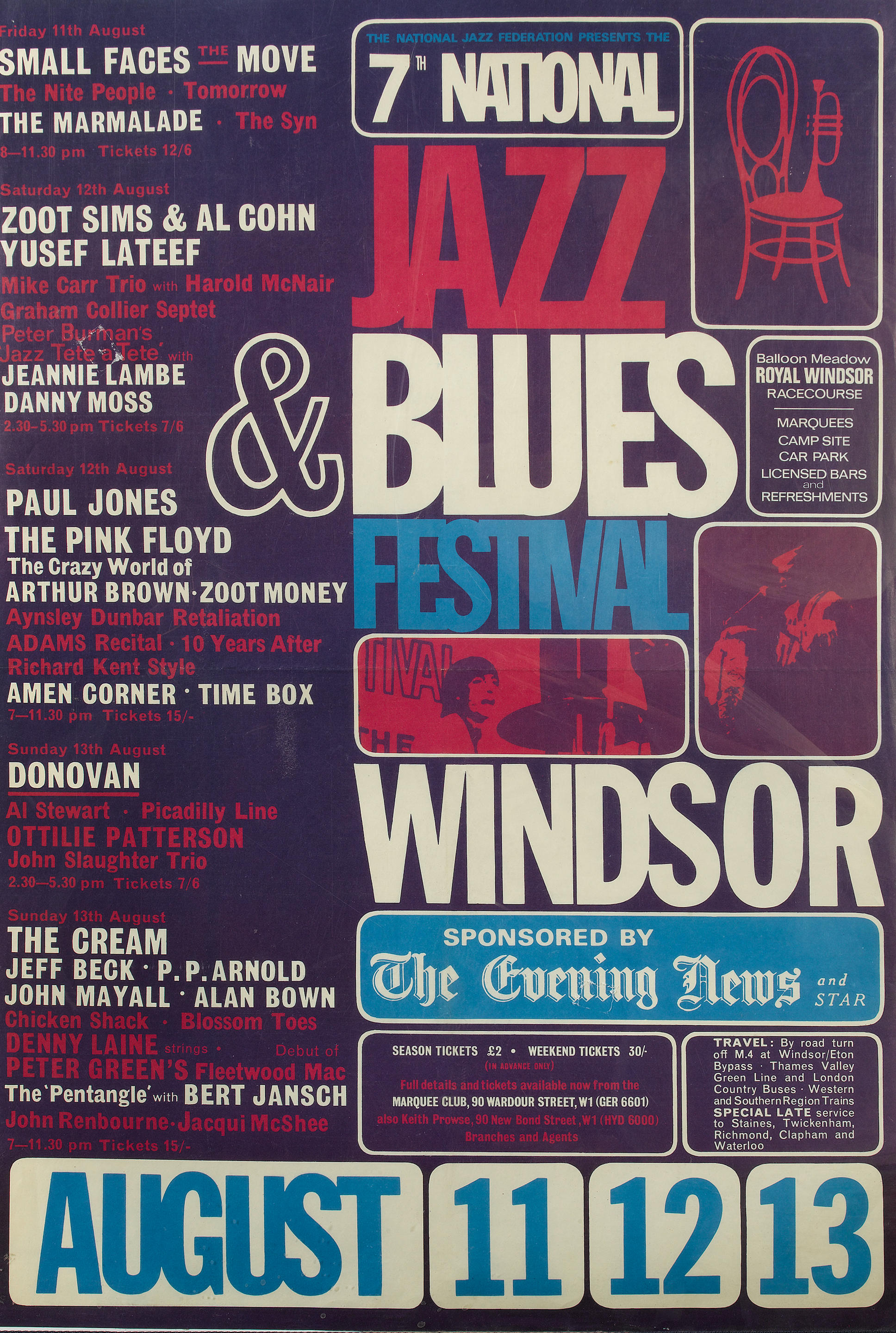 A poster for the 7th National Jazz & Blues Festival,