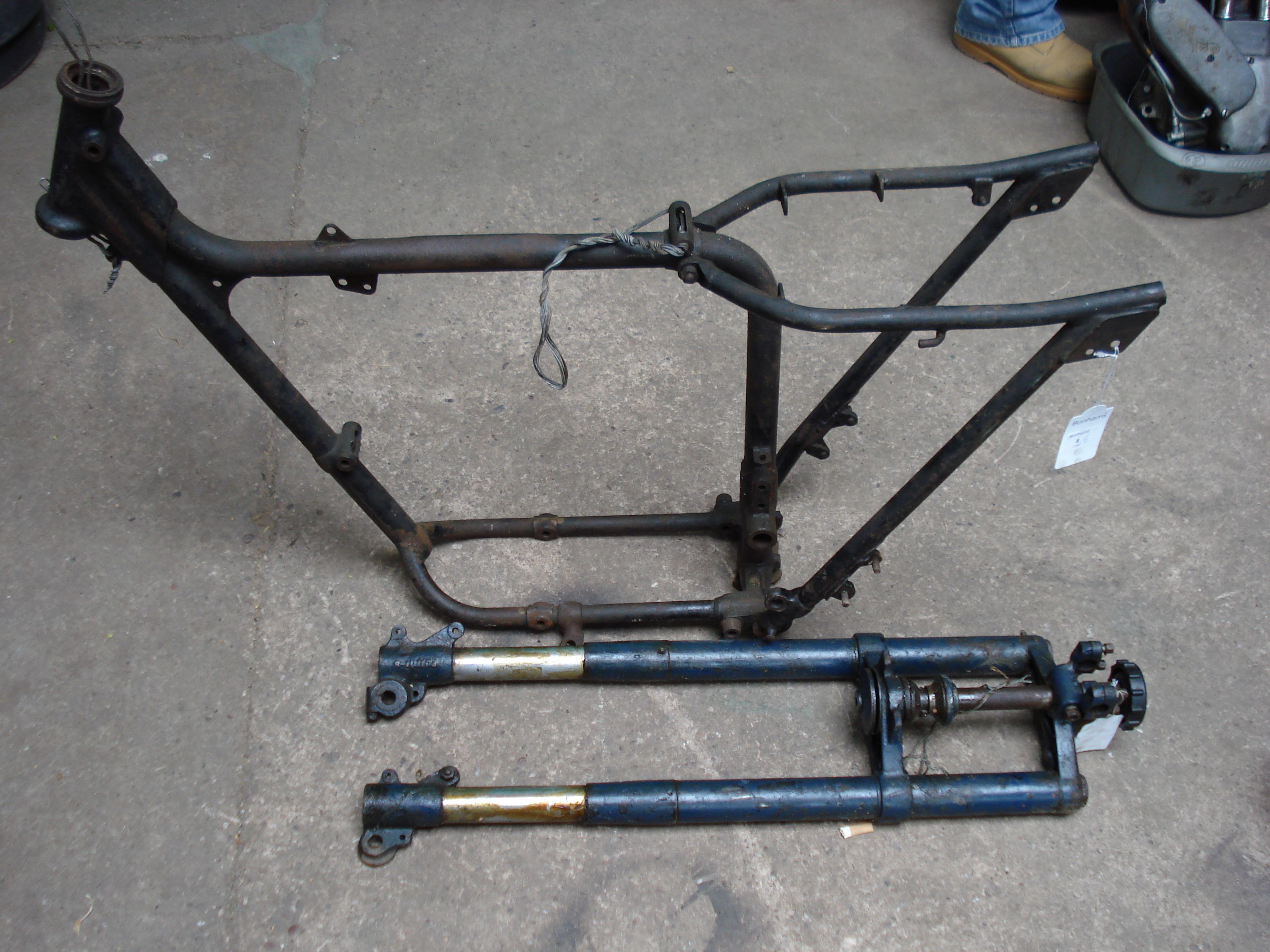 A Triumph Tiger 90 frame,