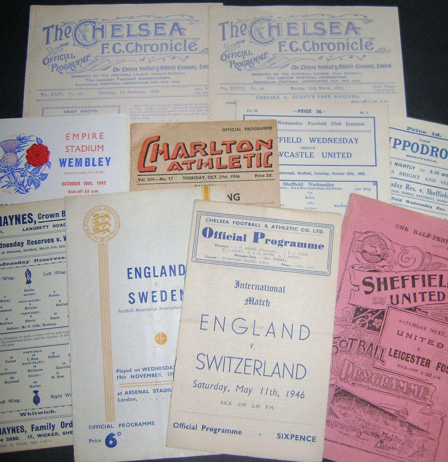 A collection of programmes 1903 - 1946