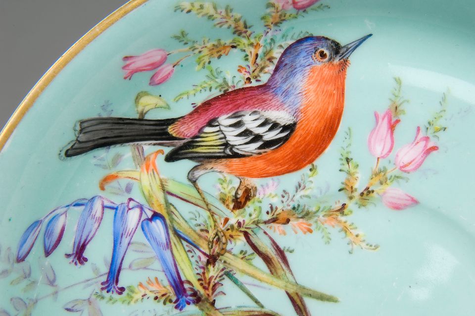 Bonhams A 'Padmore Derbyshire Worcester' cup and saucer late 19th Century,