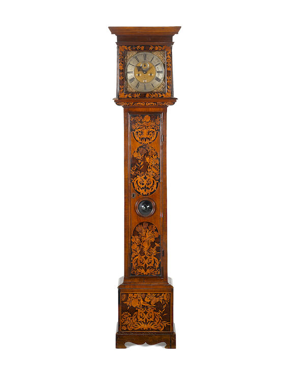 Bonhams : A late 17th Century walnut marquetry longcase Thomas Bridge ...
