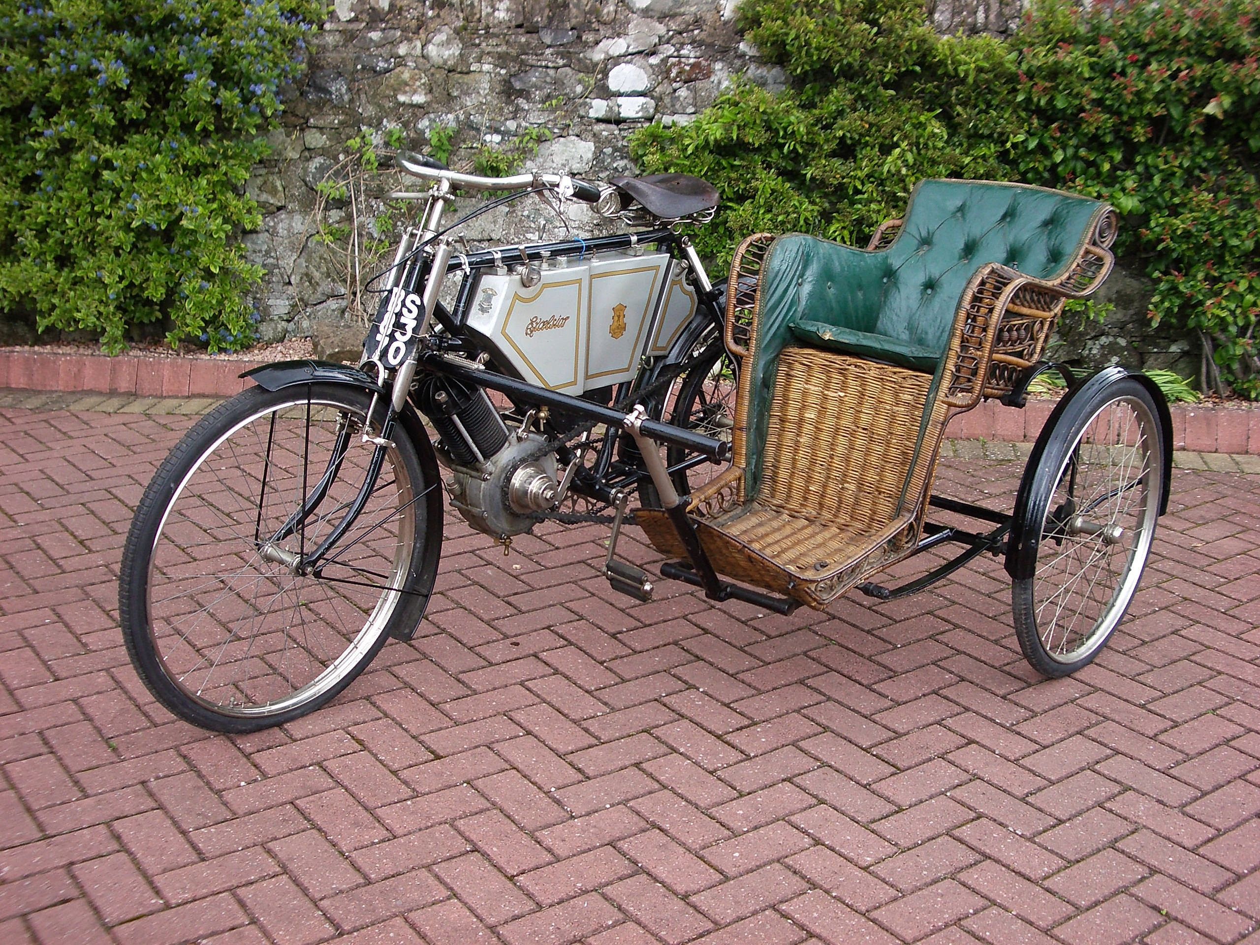 1903 Excelsior 550cc Motorcycle with Wicker Sidecar Registration no. BS