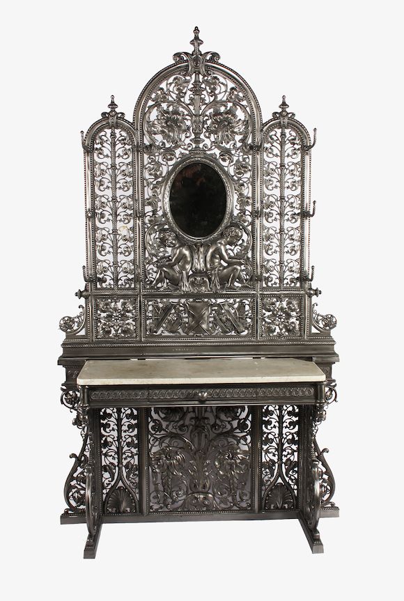 Bonhams : An important Coalbrookdale Co. cast iron hall stand, circa 1875