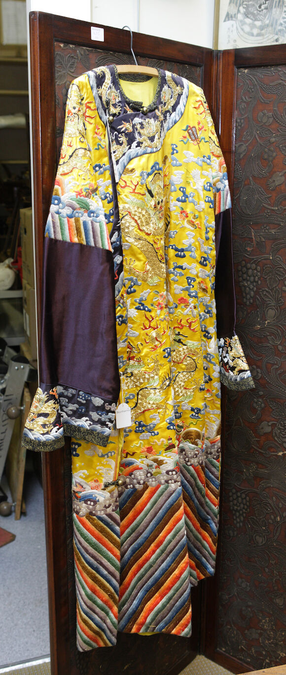 Bonhams : An Imperial court style silk robe Later 20th century