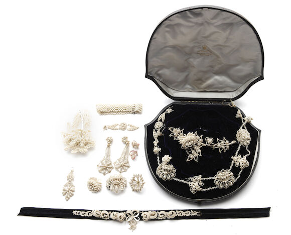 Bonhams : A collection of Victorian seed pearl jewellery