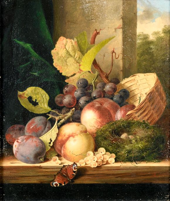 Bonhams Edward Ladell (British, 18211886) Still life of fruit, a