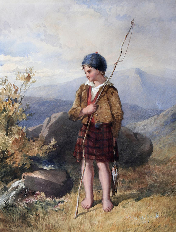 Bonhams : John Henry Mole (British, 1814-1886) The Young Angler,