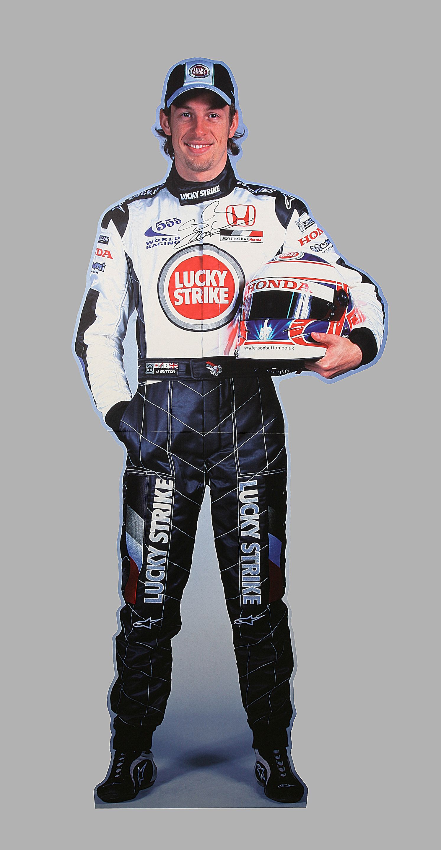 Bonhams Cars A Signed Jenson Button Standee