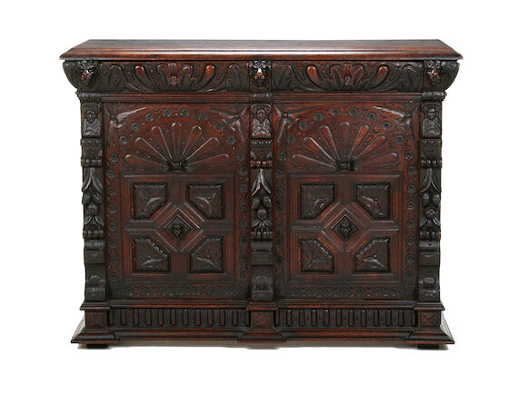 Bonhams : A late 19th century Flemish carved oak credenza